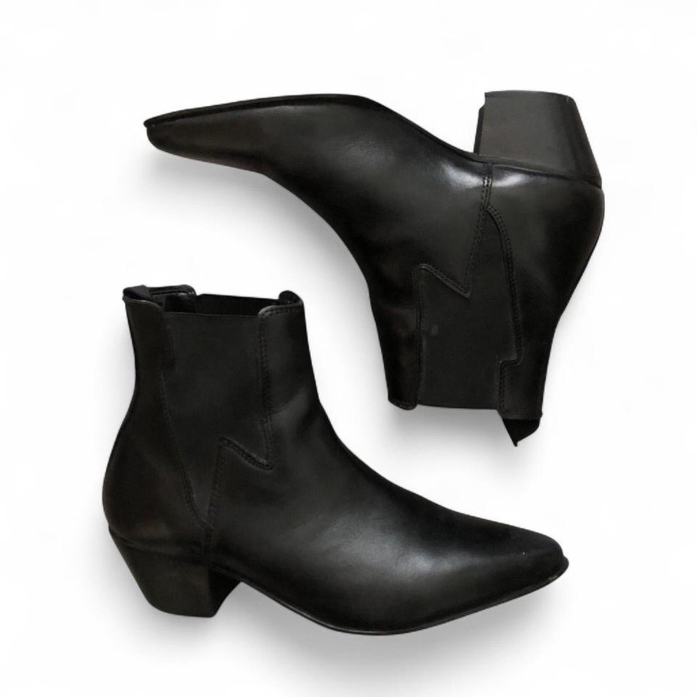 ASOS Black Leather Ankle Booties